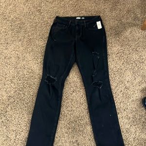 Black jeans with rips